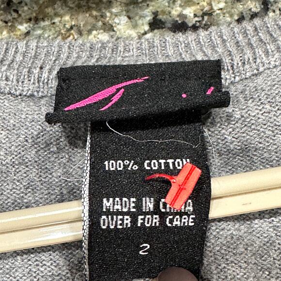 Torrid Cardigan Plus 2X Gray Sequined Accent Button Up Long Sleeves Sweater - Picture 8 of 9